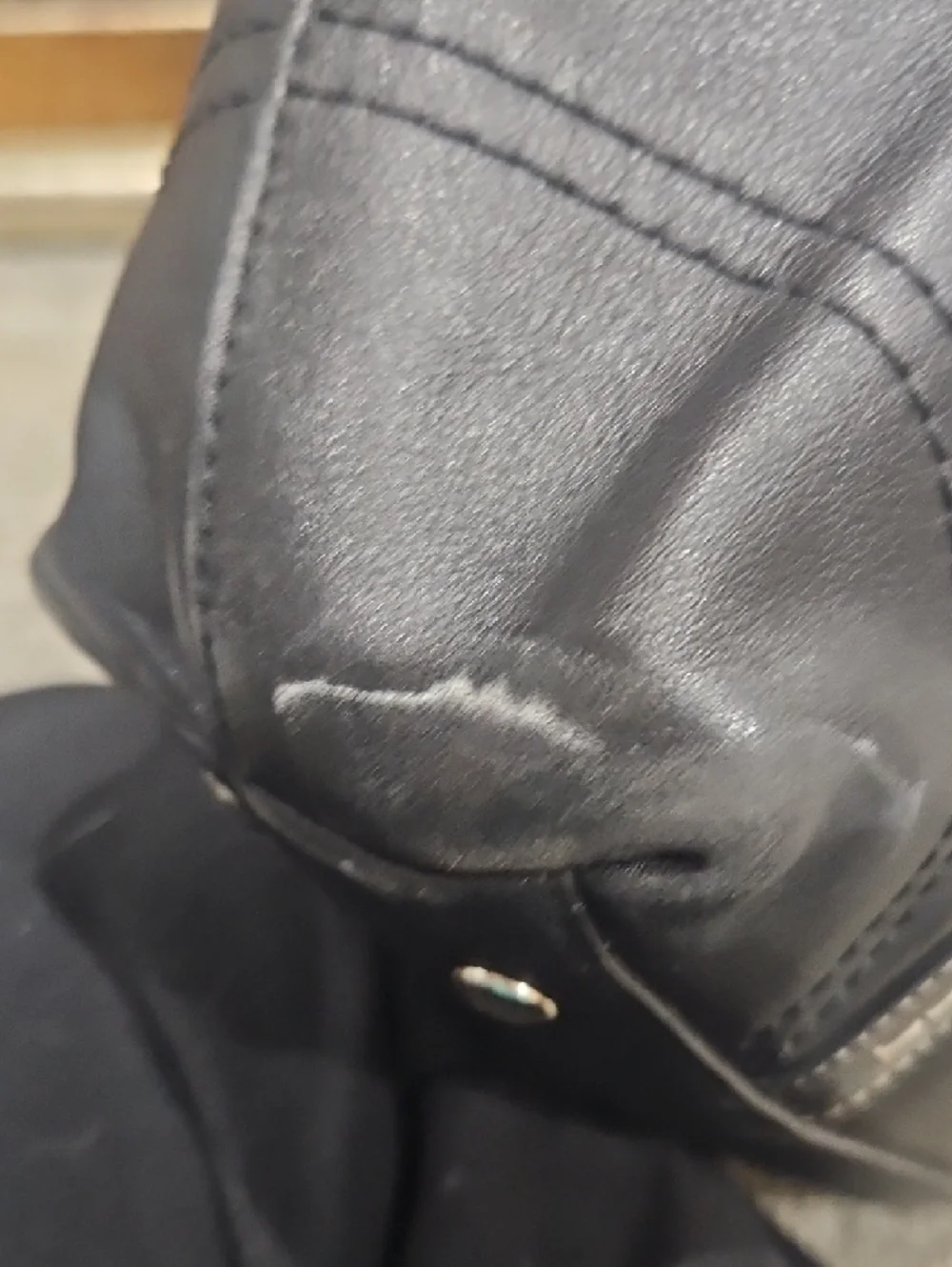 Coach Hampton Black Leather Tote with Contrast Stitching and Buckle Straps - Picture 11 of 13